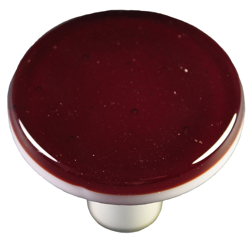 Poignée champignon de 1,5 po de diamètre Solids, Aluminium, Rouge grenat