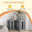 Dog Crate Furniture for Medium Dogs with Cushion Large Door - Grey