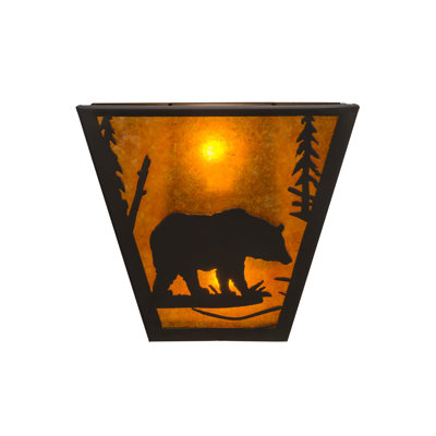 Rustic Lodge Flush Mounted Sconce