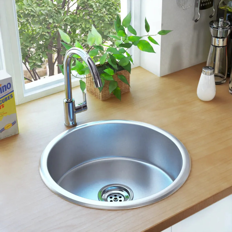 Belfry Kitchen Leda 420mm W Steel Flush Kitchen Sink