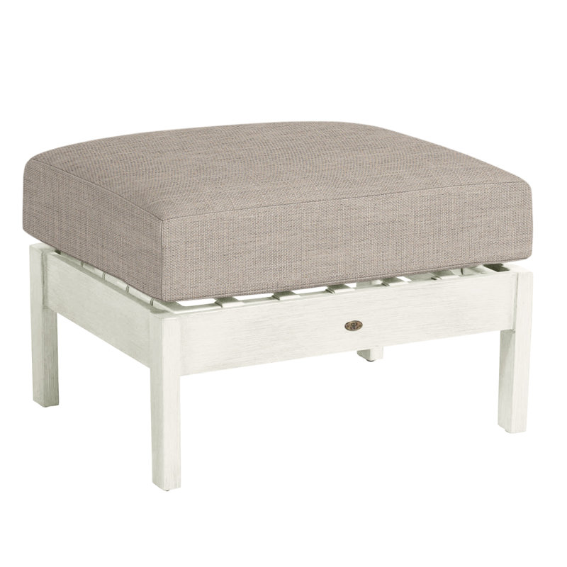Repose-pieds Kennebunkport, Pas de soudure, Lin Dove Sunbrella®, Craie