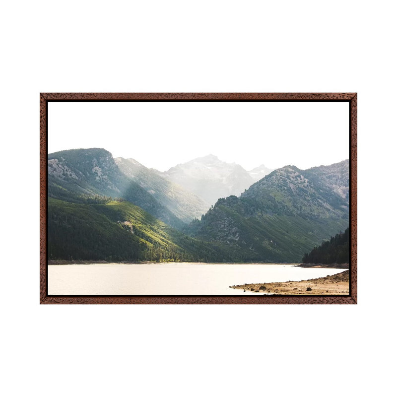 Montana Summer Rain by Ann Hudec - Print on Canvas, 45.72cm H x 66.04cm W x 3.81cm D, Classic Brown Wood Framed