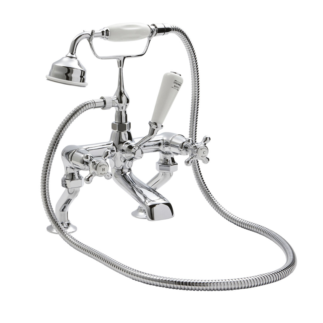 Topaz 3 Handle Deck Bath Shower Mixer Bath Filler with Diverter