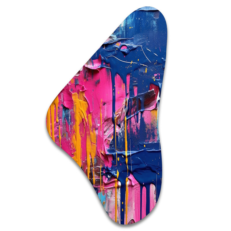 Chineme - forme unique d'art mural abstrait en métal, sculpture murale asymétrique en métal, H 31 po x l 17 po