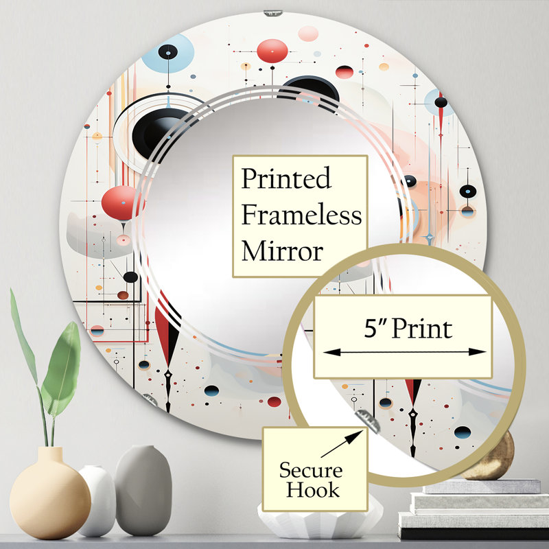 Miroir mural Zlata, 24 po x 24 po