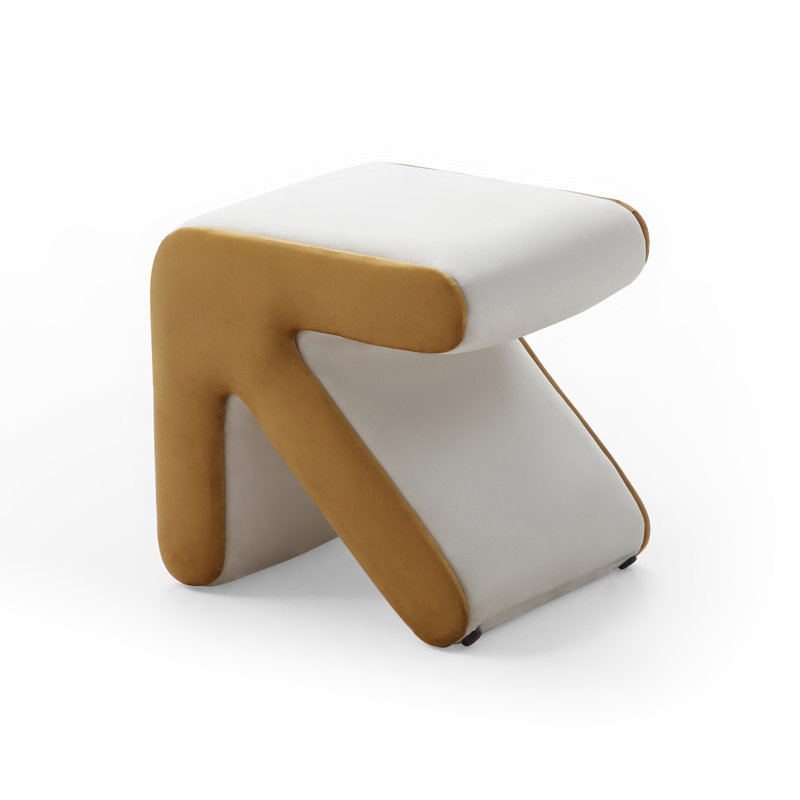 Creative Velvet Bedroom Shoe Table - Footrest Coffee Design Living Room Modern Stool Footstool For, Beige