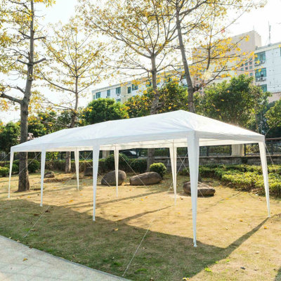 Auvent de mariage extérieur 10 pi x 30 pi - imperméable, parois latérales amovibles, polyvalent 10 x 30 pi, idéal pour les célébrations