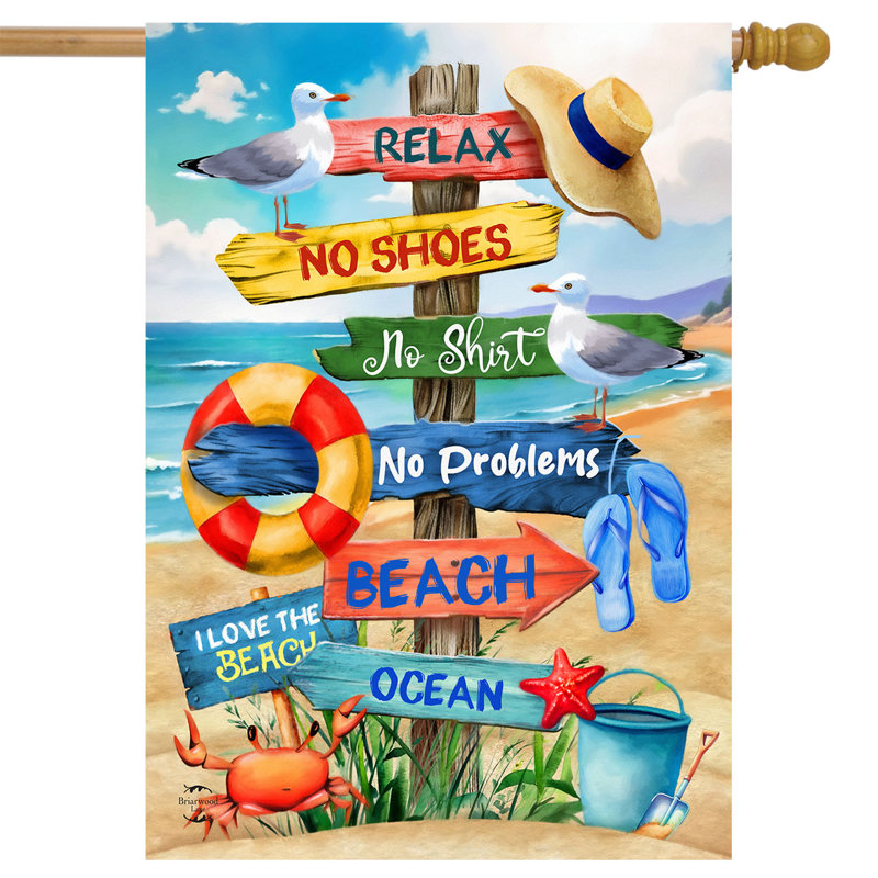 Beach Signs House Flag