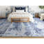 Tapis gris et bleu noué à la main de haute qualité-64375565