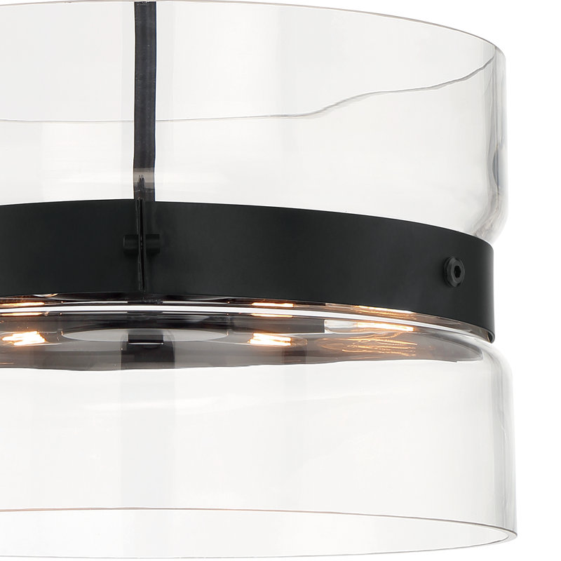 Mccurley 6 - Light Matte Black Drum Pendant