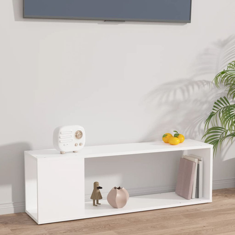 Azeeza Unfinished TV Stand, White