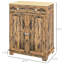 Buffet Modern Modern - rangement en bois massif. 2 tiroirs, portes, tablette réglable. Pour l'entrée, le salon. Avec l 26,75 po x P 15,75 po, H 33,5 po avec espace pour la salle à manger.