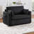 Twin Size Sofa Bed 47.2" Sleeper Sofa Loveseat Sofa with a Foldable Mattress, a Foldable Side Table, a Side Storage Pocket and Two USB Ports for Living Room, Grey-1536207316