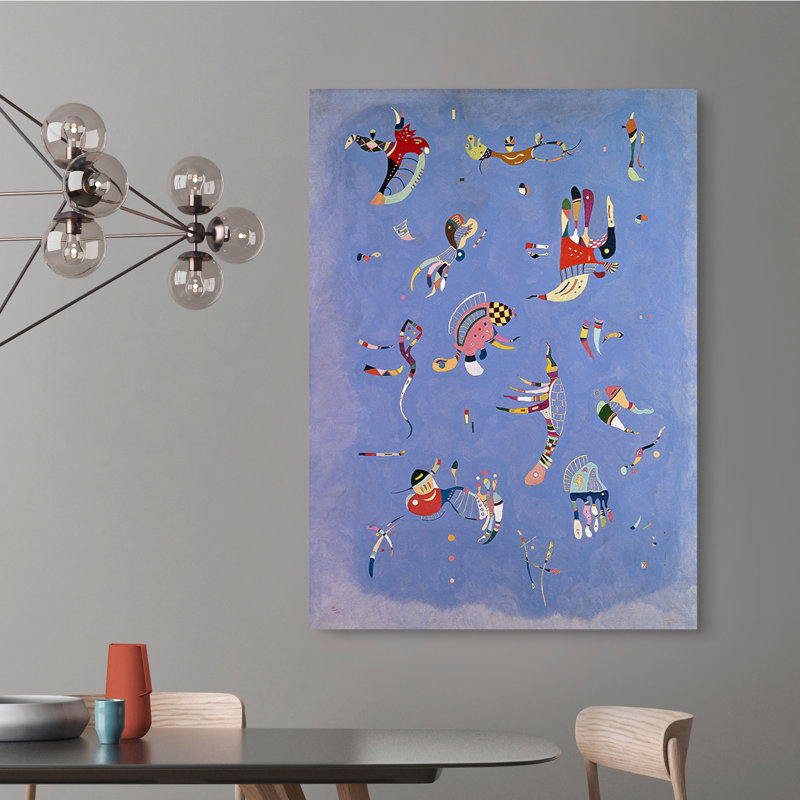 Blue Sky by Wassily Kandinsky - Wrapped Canvas Painting, 100cm H x 70cm W x 4m D