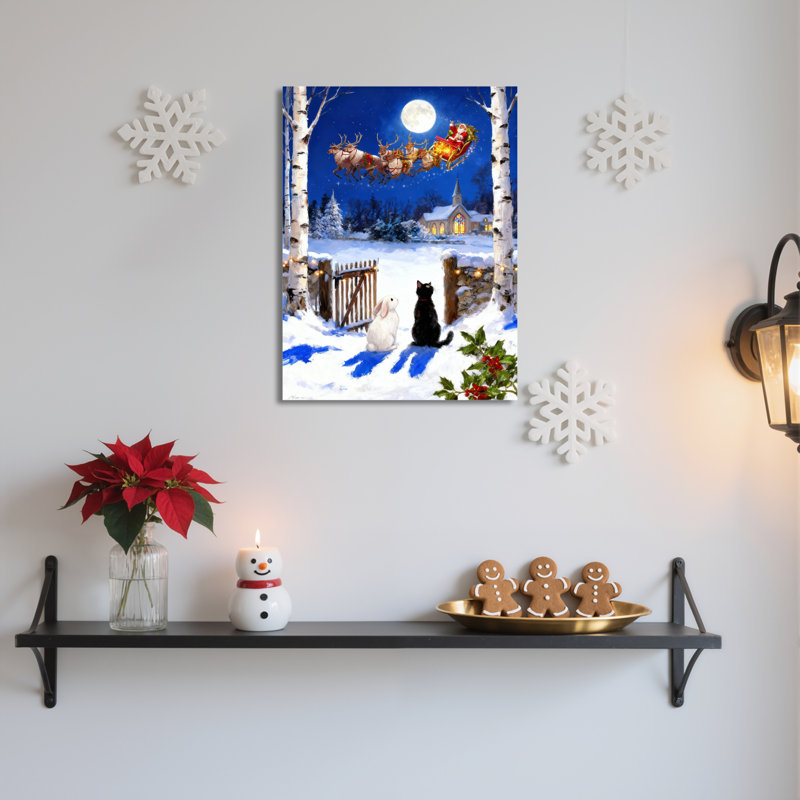Art mural sur toile nuit, H 18 po x l 12 po
