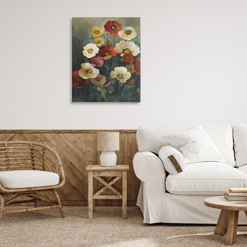 «Poppies at Dawn», toile par Carol Robinson, H 40 po x l 30 po