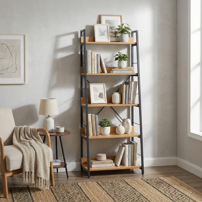 148.5cm H x 60cm W Steel Etagere Bookcase