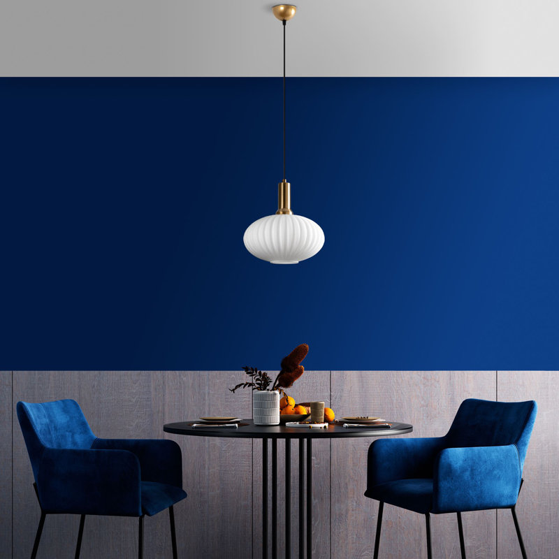 Élégant lustre doré, corps en métal et capuchon en verre, 11,8 po x 11,8 po x 46,5 po | Douille E27, 40 W maximum (ampoule non incluse) | Certifié IP20, parfait pour les salles à manger et les espaces de vie, superbe design moderne