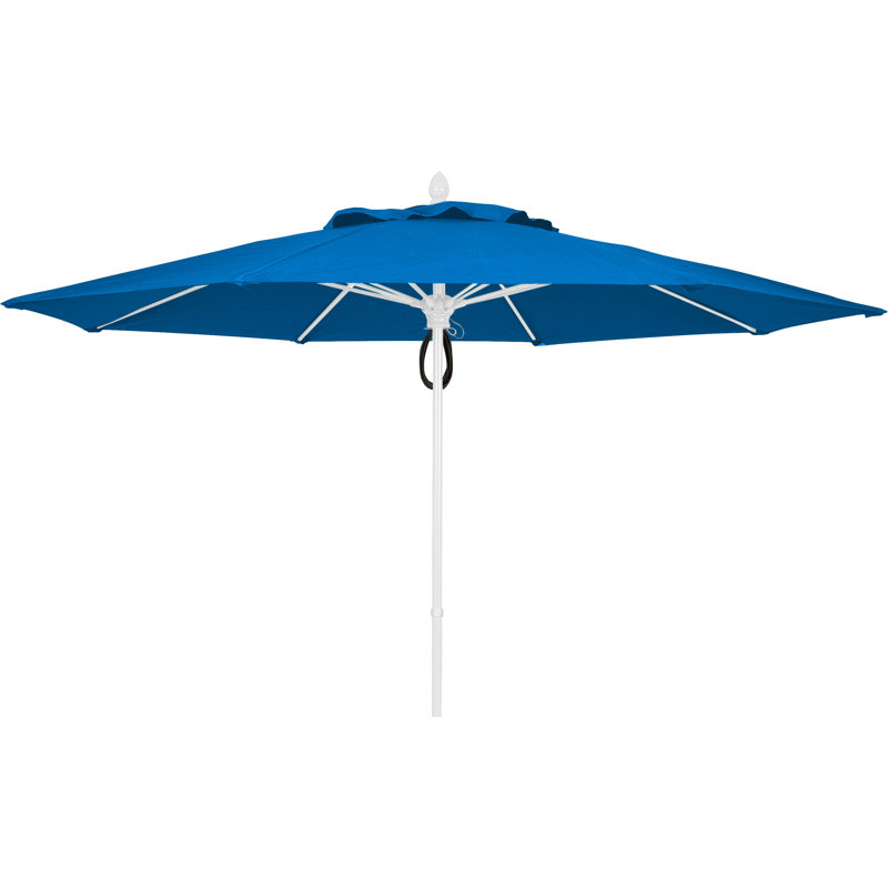 Parasol de marché 11 'Prestige, Blanc, Bleu pacifique