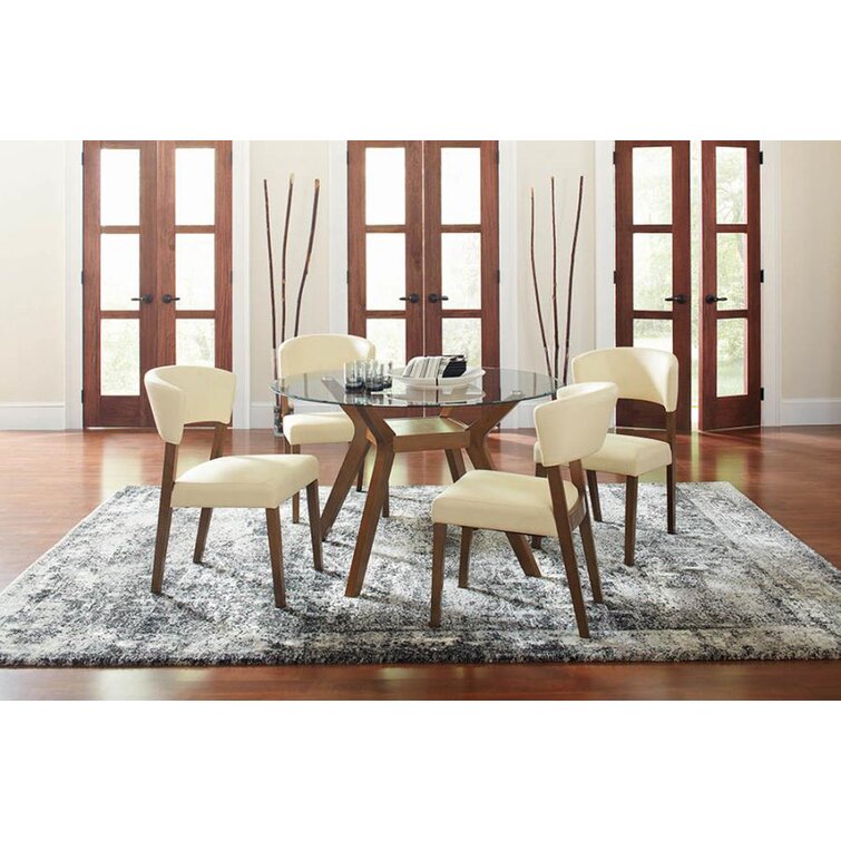 Nova 120cm Round Glass Dining Table + Lanna Chairs