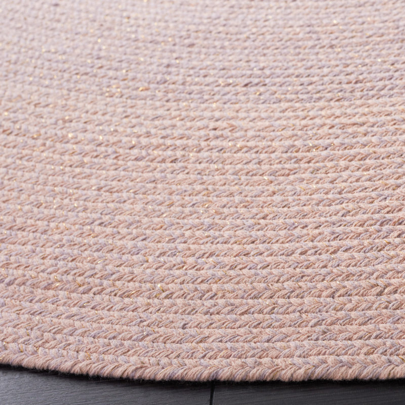 Tapis en coton tissé à la main Rihanne, Rond 7 pi