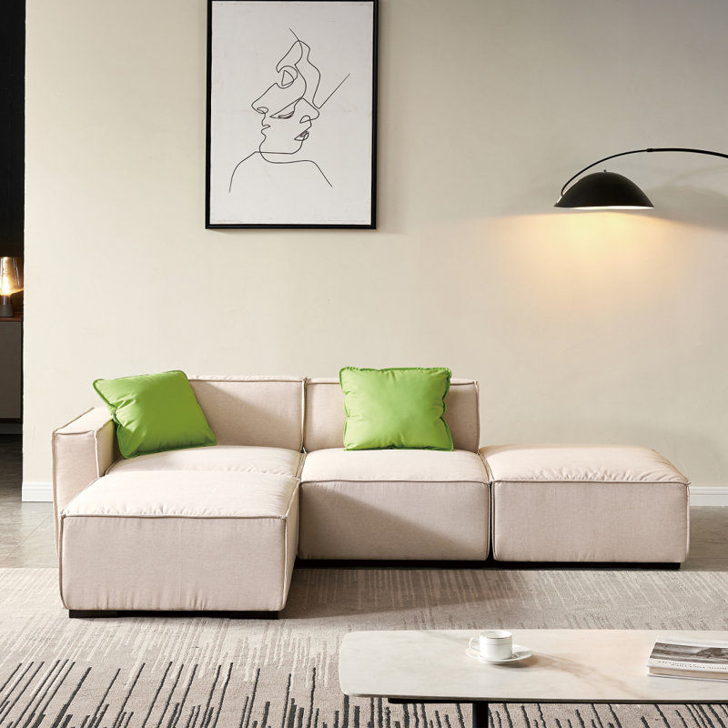 Badrig Modern Sofa Modular Sectional Fabric Sofa