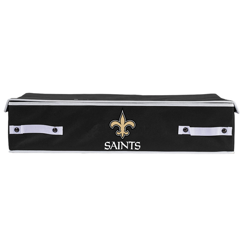 Franklin Sports Mesh Decorative Bin, New Orleans Saints, 6.5 H x 18 W x 26 D
