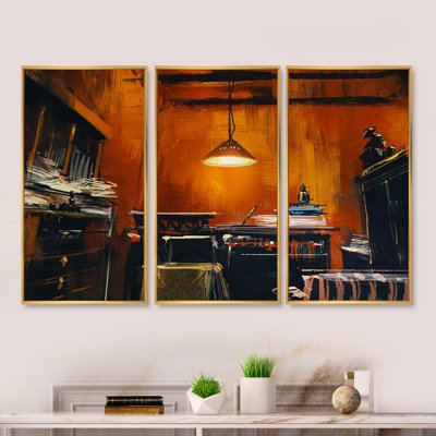 " Old Vintage Workspace " 3 - Pieces
