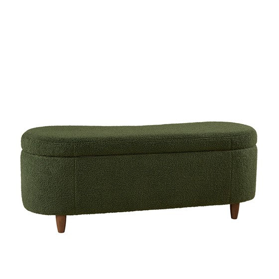 Boucle Flip Top Storage Bench Green See below