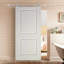 Porte de grange à panneau supérieure en bois manufacturé apprêté avec trousse de quincaillerie d'installation-20573301-64563040
