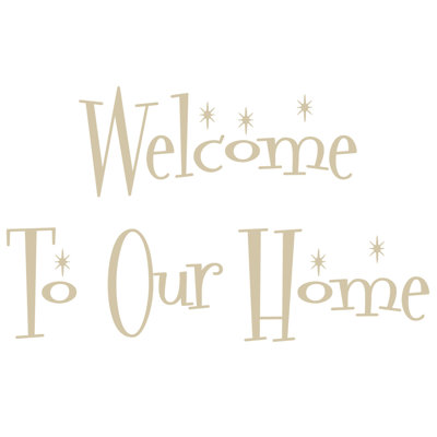 Décalcomanie murale "welcome to the home"