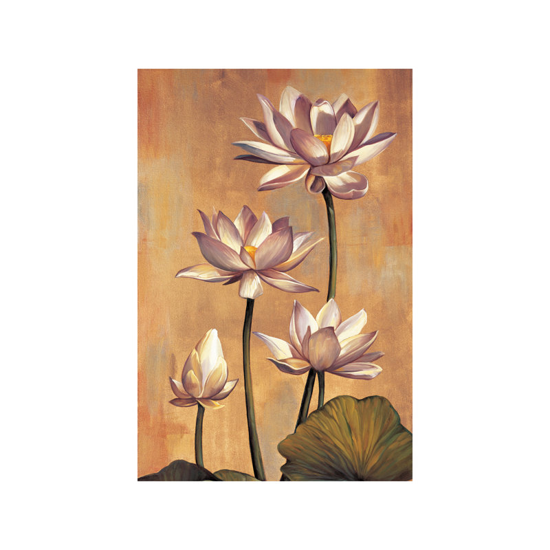 White Lotus by Jill Deveraux - Wrapped Canvas Painting, 66.04 cm H x 45.72 cm W x 1.91 cm D