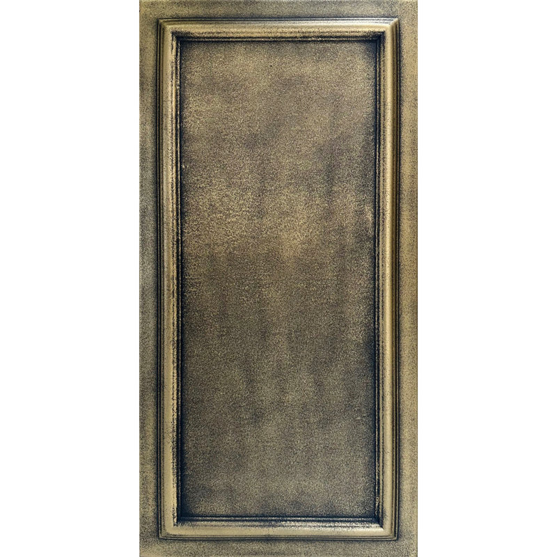 Grand panneau - tuile de plafond en mousse à coller 1,6 pi x 3,2 pi, Or antique