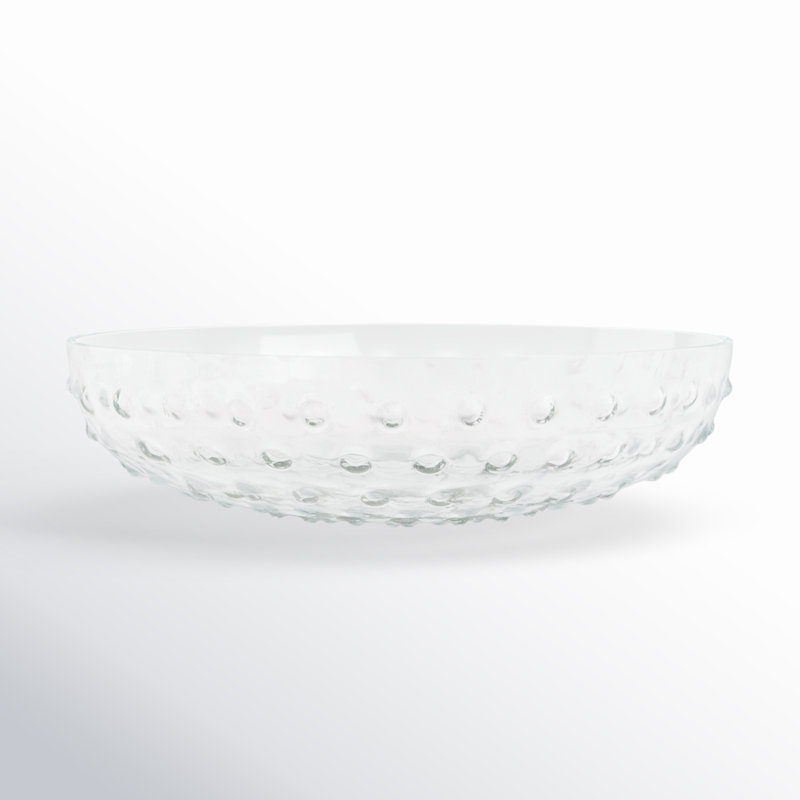 Soto Round Glass Hobnail Serving Bowl