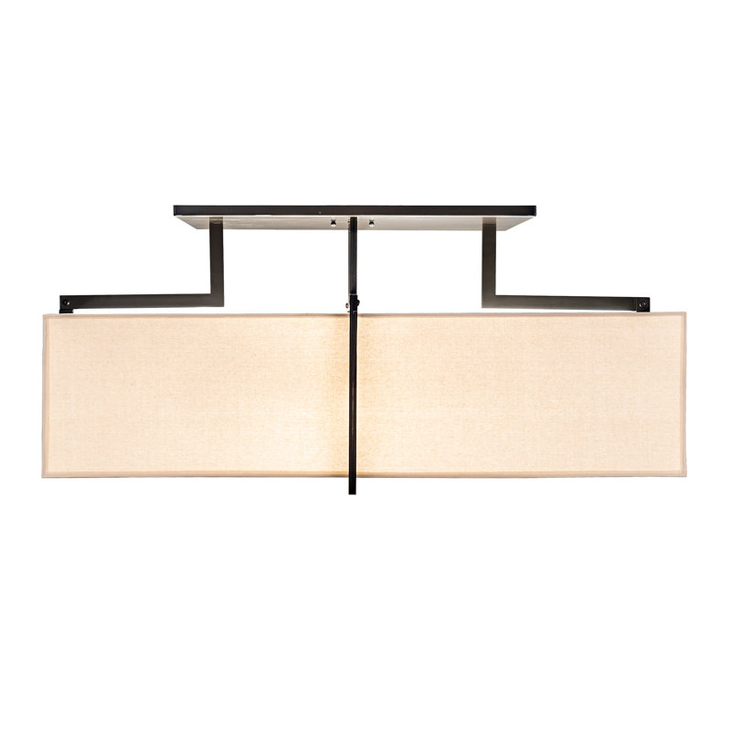Plafonnier carré en tissu 42 po Martis