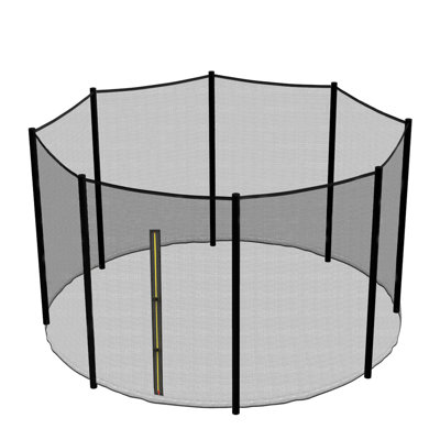 Colmesneil Replacement Trampoline Safety Net Enclosure Surround Netting 10FT - 8Pole