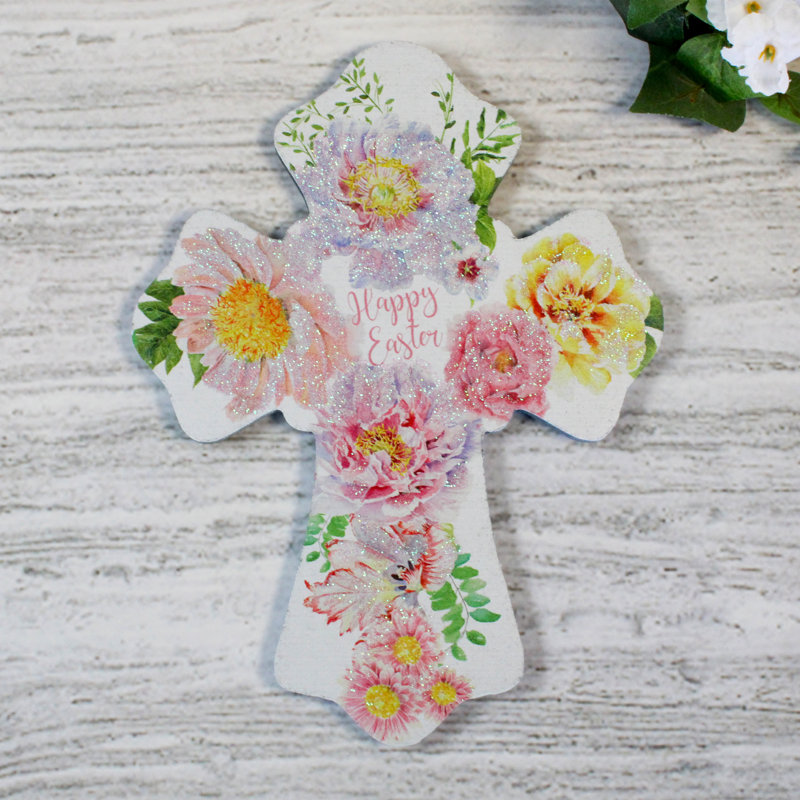 Joyeuses Pâques, croix en bois