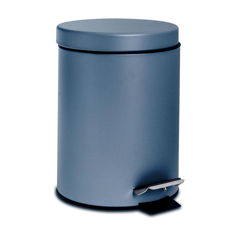 Harbour Housewares 3L Square Bathroom Pedal Bins, Blue
