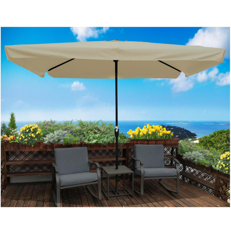 Parasol rectangulaire pour terrasse, Tanné