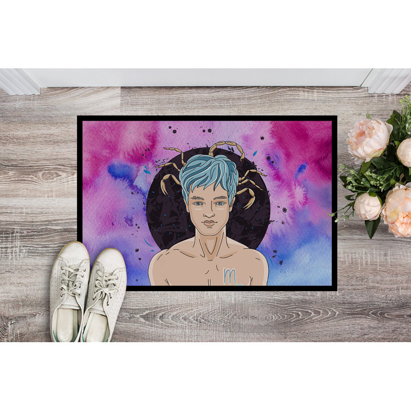Enseigne 36 po x 24 po constellations zodiac tapis de porte extérieur antidérapant