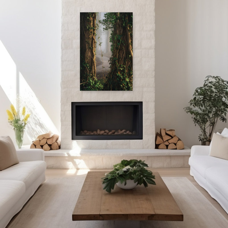 Art contemporain, paysage, H 48 po x l 32 po