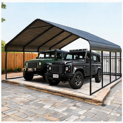 Rangement extérieur renforcé à cadre galvanisé, combinant 20 x 20 pi, 263,1 kg de poids de produit et une couverture d'équipement