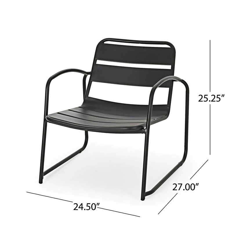 Ensemble de conversation 3 pièces, Matte Black