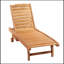 Chaise longue inclinable en bois Thach
