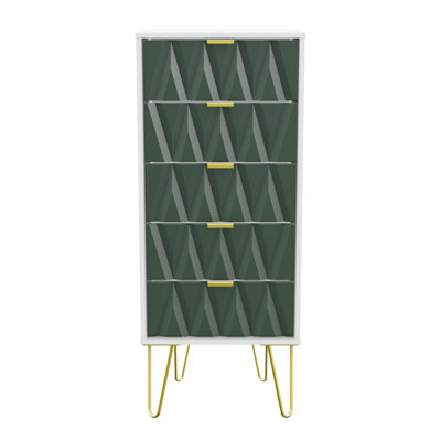 Fully Assembled Diamond 5 Drawer 45Cm W