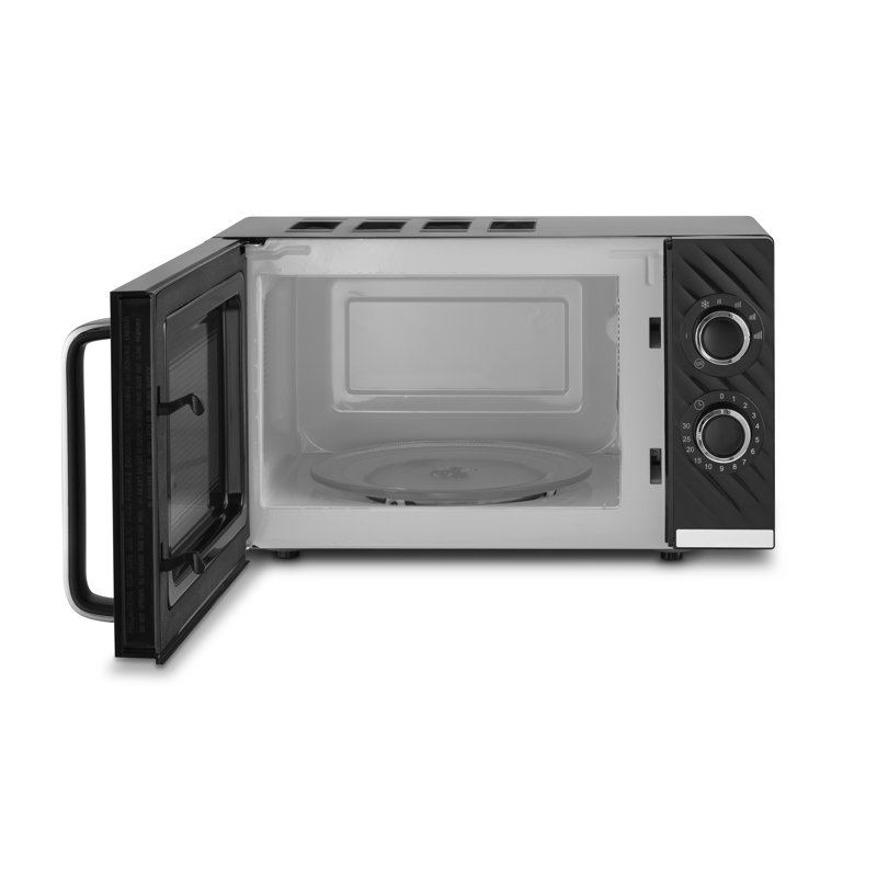 Swan Windsor Manual Microwave, 20L, 800W, 5 Power Levels, Non-slip Feet, Family Sized Microwave, Black
