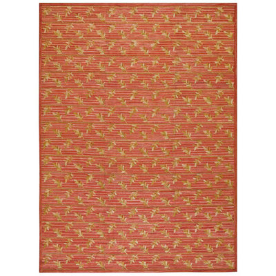 Tapis unique en laine noué à la main de 8 pi x 10 pi rouge / beige