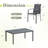 6-Person Rectangular Patio Dining Set With Stackable Textilene Chairs-474402496