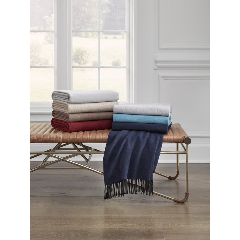 Renna Hand Woven Throw Blanket, Merlot