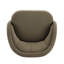 Chaise d'appoint moderne et verte Boucle, conception ergonomique pour le salon